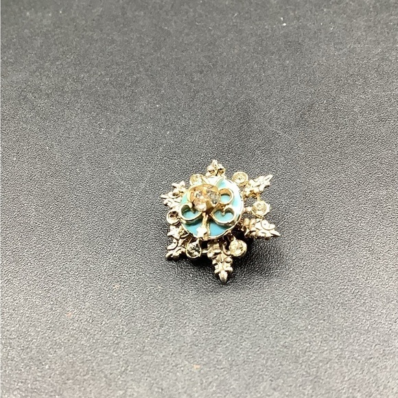 UNSIGNED Coro? Vintage Brooch Rhinestone Silver Tone - Picture 1 of 3